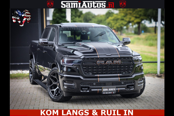Dodge Ram LIMITED SPORT H.O 540HP 706Nm | Massage + Full Option | De Meest Luxe en Volle Pick-Up in zijn Klasse | Comfortabele Dubbele Cabine met Royale 5 Zitplaatsen | BPM vrij | Nu Leverbaar uit Voorraad | Voorraad Nr 2355 - 5149 | De specialist in Amerikaanse pick‑ups in Nederland en Europa.