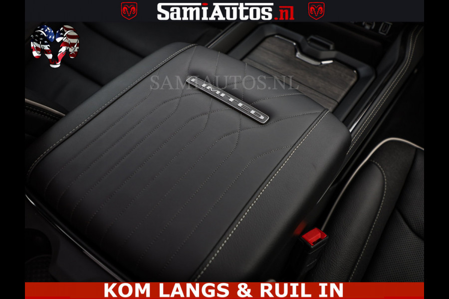 Dodge Ram LIMITED SPORT H.O 540HP 706Nm | Massage + Full Option | De Meest Luxe en Volle Pick-Up in zijn Klasse | Comfortabele Dubbele Cabine met Royale 5 Zitplaatsen | BPM vrij | Nu Leverbaar uit Voorraad | Voorraad Nr 2355 - 5149 | De specialist in Amerikaanse pick‑ups in Nederland en Europa.