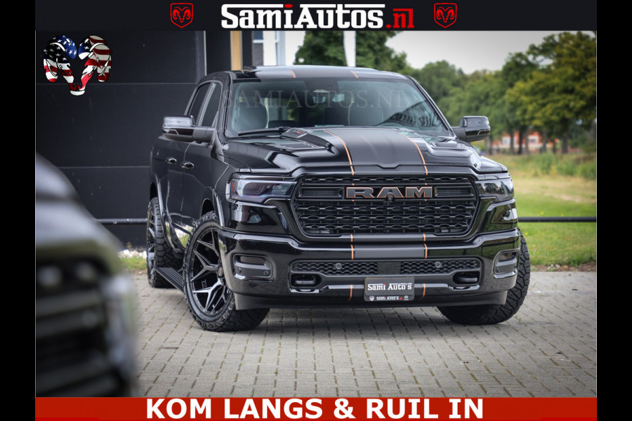 Dodge Ram LIMITED SPORT H.O 540HP 706Nm | Massage + Full Option | De Meest Luxe en Volle Pick-Up in zijn Klasse | Comfortabele Dubbele Cabine met Royale 5 Zitplaatsen | BPM vrij | Nu Leverbaar uit Voorraad | Voorraad Nr 2355 - 5149 | De specialist in Amerikaanse pick‑ups in Nederland en Europa.