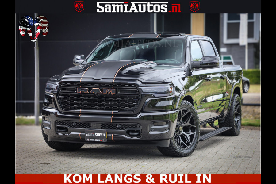 Dodge Ram LIMITED SPORT H.O 540HP 706Nm | Massage + Full Option | De Meest Luxe en Volle Pick-Up in zijn Klasse | Comfortabele Dubbele Cabine met Royale 5 Zitplaatsen | BPM vrij | Nu Leverbaar uit Voorraad | Voorraad Nr 2355 - 5149 | De specialist in Amerikaanse pick‑ups in Nederland en Europa.