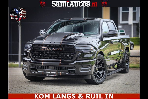 Dodge Ram LIMITED SPORT H.O 540HP 706Nm | Massage + Full Option | De Meest Luxe en Volle Pick-Up in zijn Klasse | Comfortabele Dubbele Cabine met Royale 5 Zitplaatsen | BPM vrij | Nu Leverbaar uit Voorraad | Voorraad Nr 2355 - 5149 | De specialist in Amerikaanse pick‑ups in Nederland en Europa.