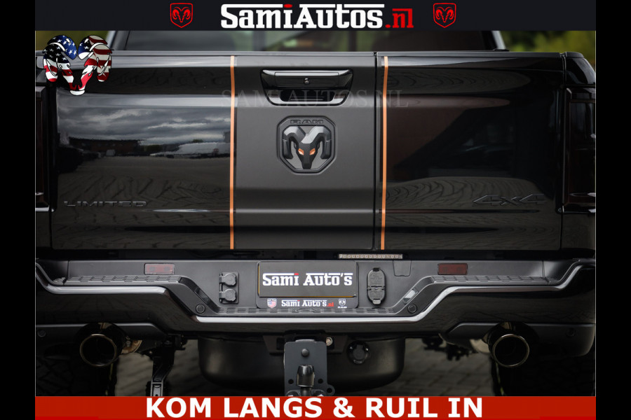 Dodge Ram LIMITED SPORT H.O 540HP 706Nm | Massage + Full Option | De Meest Luxe en Volle Pick-Up in zijn Klasse | Comfortabele Dubbele Cabine met Royale 5 Zitplaatsen | BPM vrij | Nu Leverbaar uit Voorraad | Voorraad Nr 2355 - 5149 | De specialist in Amerikaanse pick‑ups in Nederland en Europa.