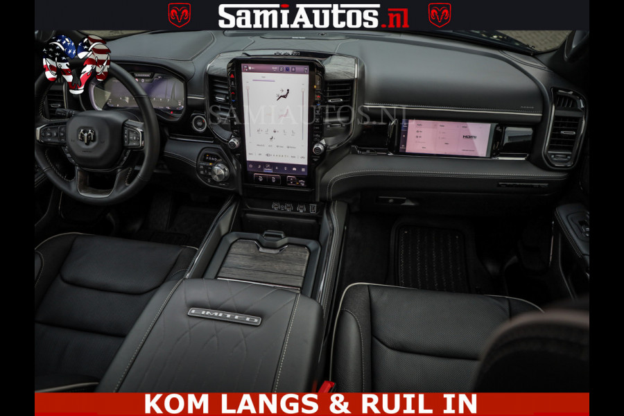 Dodge Ram LIMITED SPORT H.O 540HP 706Nm | Massage + Full Option | De Meest Luxe en Volle Pick-Up in zijn Klasse | Comfortabele Dubbele Cabine met Royale 5 Zitplaatsen | BPM vrij | Nu Leverbaar uit Voorraad | Voorraad Nr 2355 - 5149 | De specialist in Amerikaanse pick‑ups in Nederland en Europa.