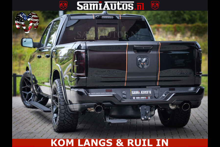 Dodge Ram LIMITED SPORT H.O 540HP 706Nm | Massage + Full Option | De Meest Luxe en Volle Pick-Up in zijn Klasse | Comfortabele Dubbele Cabine met Royale 5 Zitplaatsen | BPM vrij | Nu Leverbaar uit Voorraad | Voorraad Nr 2355 - 5149 | De specialist in Amerikaanse pick‑ups in Nederland en Europa.