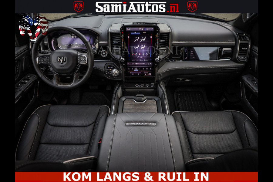 Dodge Ram LIMITED SPORT H.O 540HP 706Nm | Massage + Full Option | De Meest Luxe en Volle Pick-Up in zijn Klasse | Comfortabele Dubbele Cabine met Royale 5 Zitplaatsen | BPM vrij | Nu Leverbaar uit Voorraad | Voorraad Nr 2355 - 5149 | De specialist in Amerikaanse pick‑ups in Nederland en Europa.