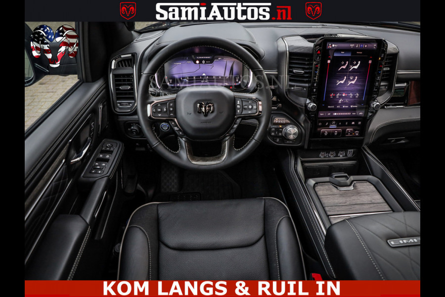 Dodge Ram LIMITED SPORT H.O 540HP 706Nm | Massage + Full Option | De Meest Luxe en Volle Pick-Up in zijn Klasse | Comfortabele Dubbele Cabine met Royale 5 Zitplaatsen | BPM vrij | Nu Leverbaar uit Voorraad | Voorraad Nr 2355 - 5149 | De specialist in Amerikaanse pick‑ups in Nederland en Europa.