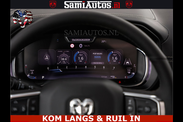 Dodge Ram HUD | 420PK | LUCHTVERING | PANO | PASSAGIERSSCHERM | BOM EN BOM VOL | Comfortabele Dubbele Cabine met Royale 5 Zitplaatsen | DODGE RAM PREMIUM LARAMIE EDITION | Voorraad Nr 2230 - 8765 | De specialist in Amerikaanse pick‑ups in Nederland en Europa.
