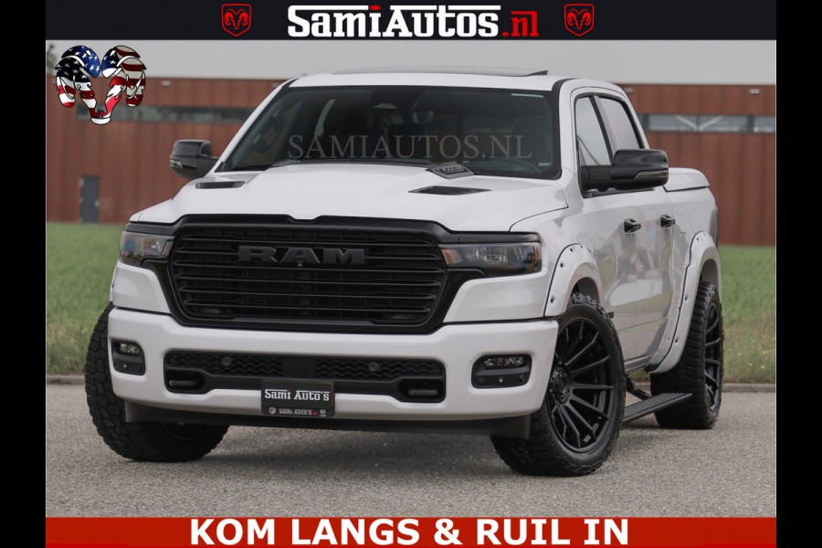 Dodge Ram HUD | 420PK | LUCHTVERING | PANO | PASSAGIERSSCHERM | BOM EN BOM VOL | Comfortabele Dubbele Cabine met Royale 5 Zitplaatsen | DODGE RAM PREMIUM LARAMIE EDITION | Voorraad Nr 2230 - 8765 | De specialist in Amerikaanse pick‑ups in Nederland en Europa.