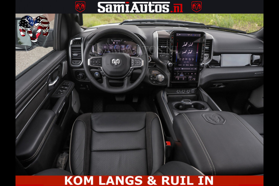 Dodge Ram HUD | 420PK | LUCHTVERING | PANO | PASSAGIERSSCHERM | BOM EN BOM VOL | Comfortabele Dubbele Cabine met Royale 5 Zitplaatsen | DODGE RAM PREMIUM LARAMIE EDITION | Voorraad Nr 2230 - 8765 | De specialist in Amerikaanse pick‑ups in Nederland en Europa.