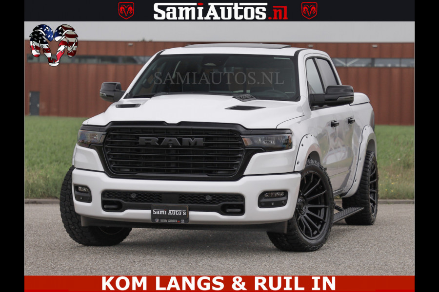 Dodge Ram HUD | 420PK | LUCHTVERING | PANO | PASSAGIERSSCHERM | BOM EN BOM VOL | Comfortabele Dubbele Cabine met Royale 5 Zitplaatsen | DODGE RAM PREMIUM LARAMIE EDITION | Voorraad Nr 2230 - 8765 | De specialist in Amerikaanse pick‑ups in Nederland en Europa.