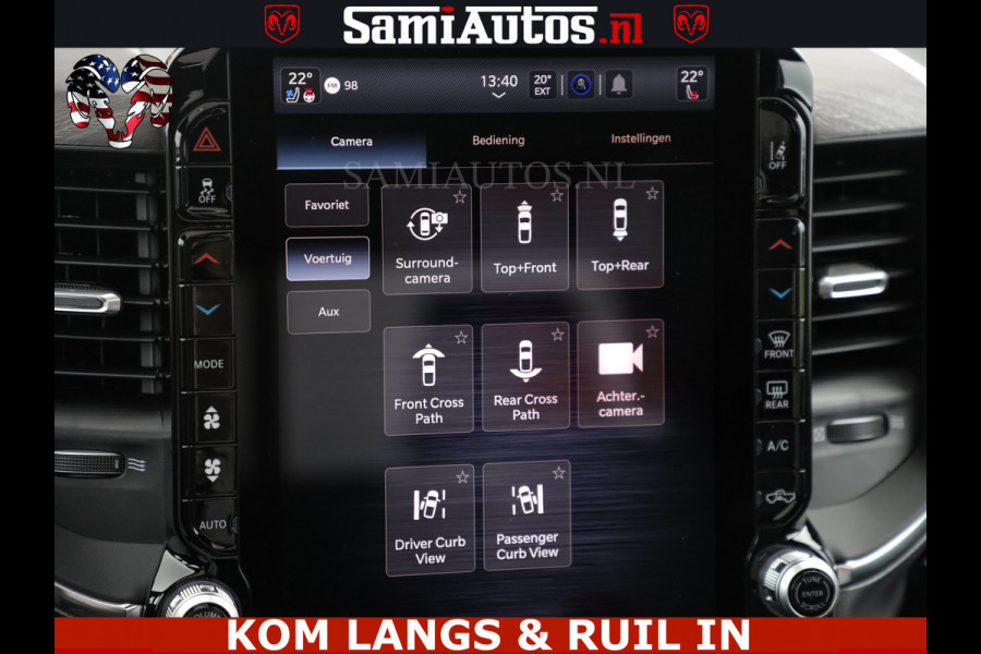 Dodge Ram HUD | 420PK | LUCHTVERING | PANO | PASSAGIERSSCHERM | BOM EN BOM VOL | Comfortabele Dubbele Cabine met Royale 5 Zitplaatsen | DODGE RAM PREMIUM LARAMIE EDITION | Voorraad Nr 2230 - 8765 | De specialist in Amerikaanse pick‑ups in Nederland en Europa.