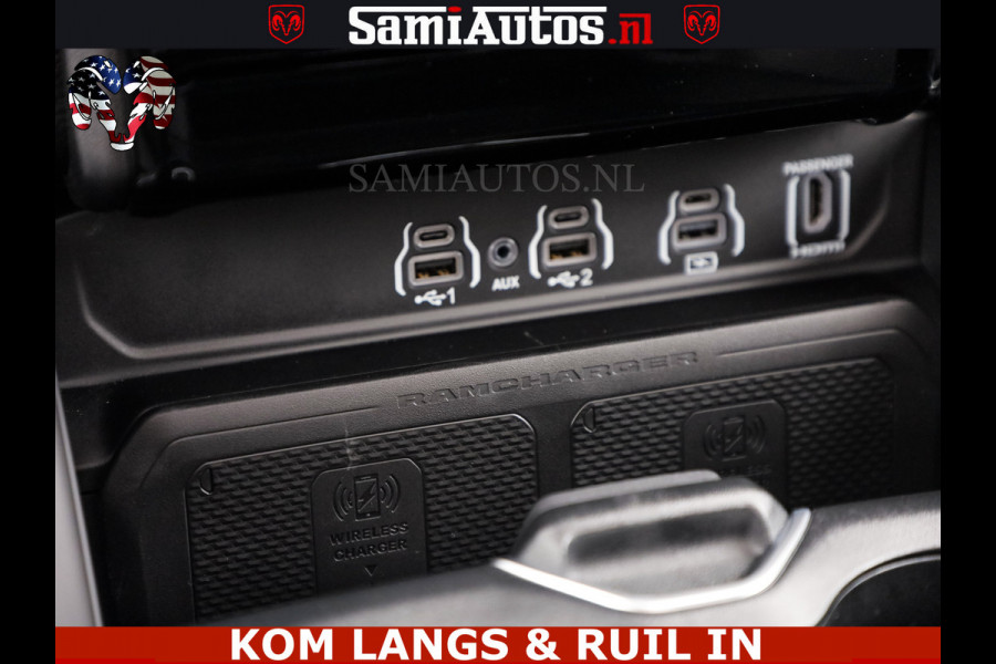 Dodge Ram HUD | 420PK | LUCHTVERING | PANO | PASSAGIERSSCHERM | BOM EN BOM VOL | Comfortabele Dubbele Cabine met Royale 5 Zitplaatsen | DODGE RAM PREMIUM LARAMIE EDITION | Voorraad Nr 2230 - 8765 | De specialist in Amerikaanse pick‑ups in Nederland en Europa.