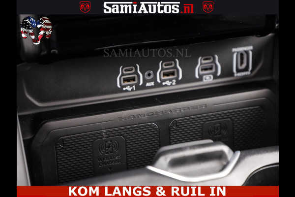 Dodge Ram HUD | 420PK | LUCHTVERING | PANO | PASSAGIERSSCHERM | BOM EN BOM VOL | Comfortabele Dubbele Cabine met Royale 5 Zitplaatsen | DODGE RAM PREMIUM LARAMIE EDITION | Voorraad Nr 2230 - 8765 | De specialist in Amerikaanse pick‑ups in Nederland en Europa.