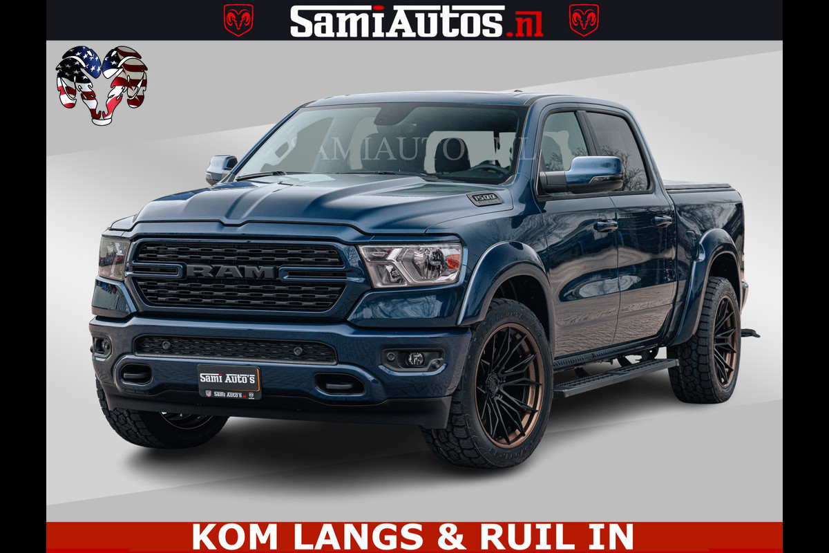 Dodge Ram SPORT | 5.7 V8 4x4 HEMI | PANORAMA DAK | GROOTSCHERM 12 INCH | LPG | Patriot Blue CREW CAB | DUBBELE CABINE | 5 PERSOONS | DC | VOORRAAD NR 2555 - 3325 | De specialist in Amerikaanse pick‑ups in Nederland en Europa.