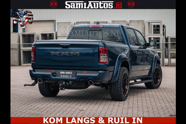 Dodge Ram SPORT | 5.7 V8 4x4 HEMI | PANORAMA DAK | GROOTSCHERM 12 INCH | LPG | Patriot Blue CREW CAB | DUBBELE CABINE | 5 PERSOONS | DC | VOORRAAD NR 2555 - 3325 | De specialist in Amerikaanse pick‑ups in Nederland en Europa.