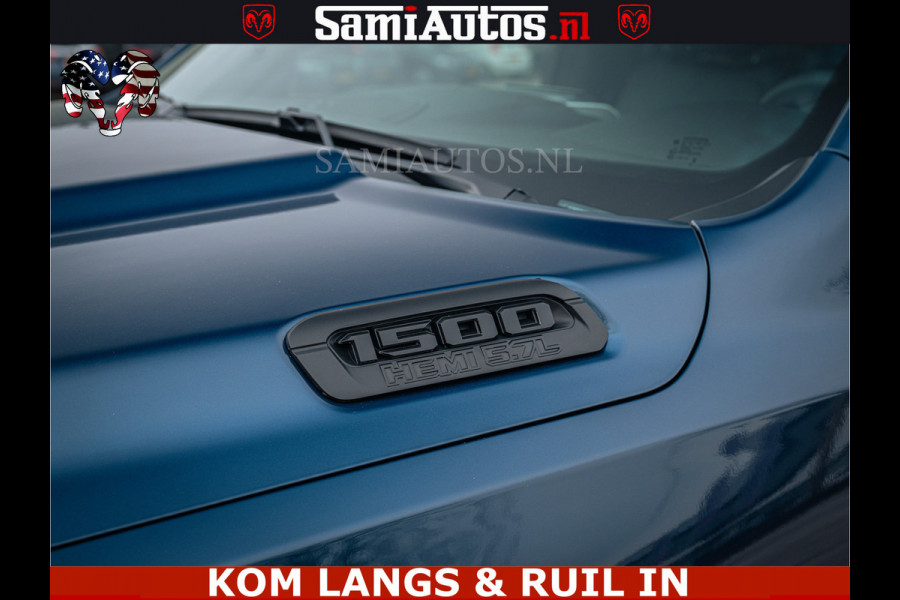 Dodge Ram SPORT | 5.7 V8 4x4 HEMI | PANORAMA DAK | GROOTSCHERM 12 INCH | LPG | Patriot Blue CREW CAB | DUBBELE CABINE | 5 PERSOONS | DC | VOORRAAD NR 2555 - 3325 | De specialist in Amerikaanse pick‑ups in Nederland en Europa.