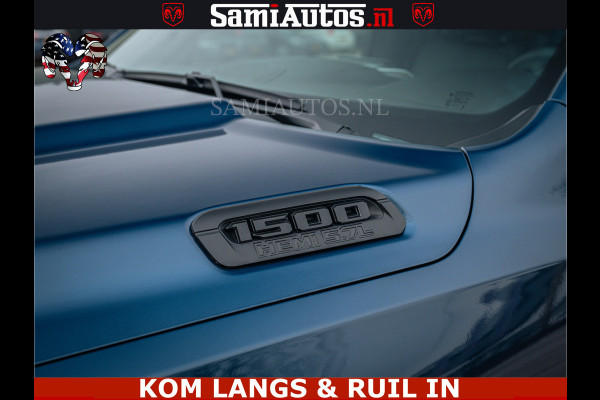 Dodge Ram SPORT | 5.7 V8 4x4 HEMI | PANORAMA DAK | GROOTSCHERM 12 INCH | LPG | Patriot Blue CREW CAB | DUBBELE CABINE | 5 PERSOONS | DC | VOORRAAD NR 2555 - 3325 | De specialist in Amerikaanse pick‑ups in Nederland en Europa.