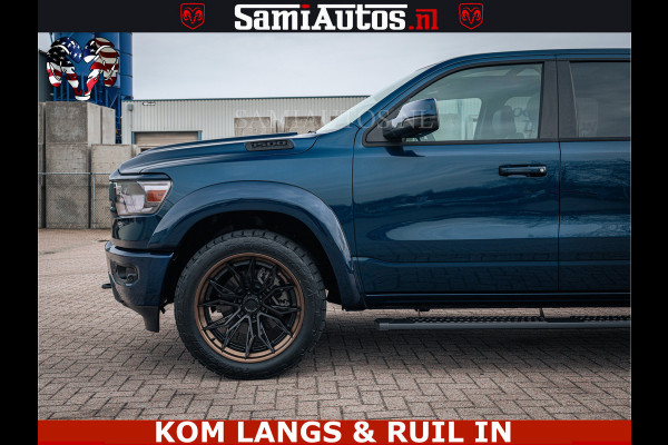 Dodge Ram SPORT | 5.7 V8 4x4 HEMI | PANORAMA DAK | GROOTSCHERM 12 INCH | LPG | Patriot Blue CREW CAB | DUBBELE CABINE | 5 PERSOONS | DC | VOORRAAD NR 2555 - 3325 | De specialist in Amerikaanse pick‑ups in Nederland en Europa.