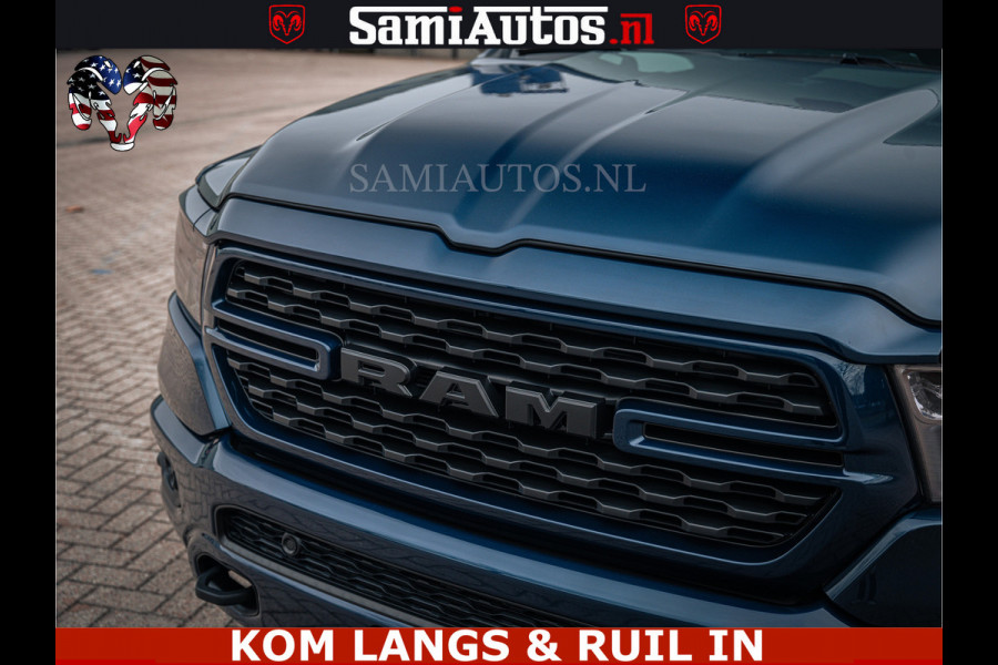 Dodge Ram SPORT | 5.7 V8 4x4 HEMI | PANORAMA DAK | GROOTSCHERM 12 INCH | LPG | Patriot Blue CREW CAB | DUBBELE CABINE | 5 PERSOONS | DC | VOORRAAD NR 2555 - 3325 | De specialist in Amerikaanse pick‑ups in Nederland en Europa.