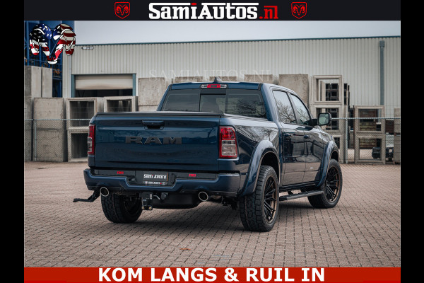 Dodge Ram SPORT | 5.7 V8 4x4 HEMI | PANORAMA DAK | GROOTSCHERM 12 INCH | LPG | Patriot Blue CREW CAB | DUBBELE CABINE | 5 PERSOONS | DC | VOORRAAD NR 2555 - 3325 | De specialist in Amerikaanse pick‑ups in Nederland en Europa.