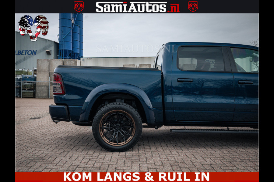 Dodge Ram SPORT | 5.7 V8 4x4 HEMI | PANORAMA DAK | GROOTSCHERM 12 INCH | LPG | Patriot Blue CREW CAB | DUBBELE CABINE | 5 PERSOONS | DC | VOORRAAD NR 2555 - 3325 | De specialist in Amerikaanse pick‑ups in Nederland en Europa.