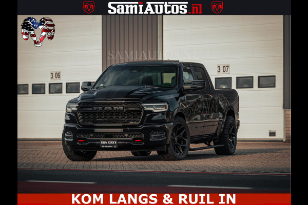 Dodge Ram Limited Night H.O 540HP 706Nm | Massage + Full Option | De Meest Luxe en Volle Pick-Up in zijn Klasse | Comfortabele Dubbele Cabine met Royale 5 Zitplaatsen | BPM vrij | Nu Leverbaar uit Voorraad | Voorraad Nr 2328 -  5157 | De specialist in Amerikaanse pick‑ups in Nederland en Europa.