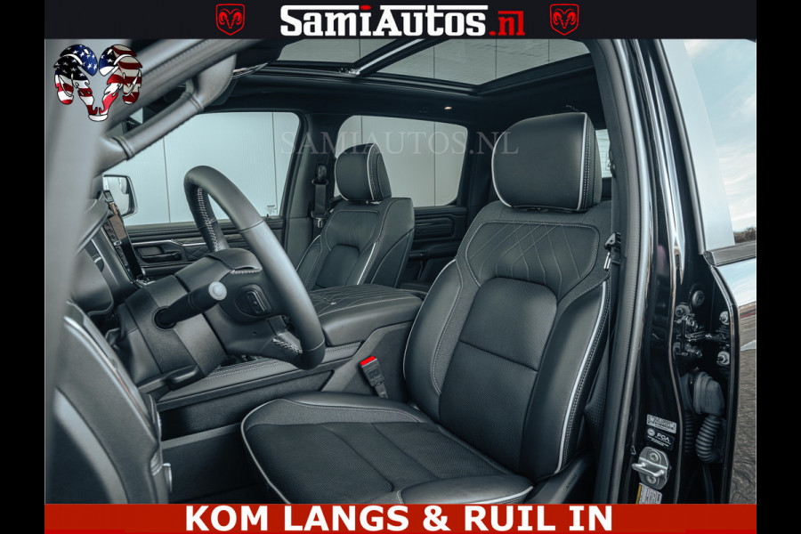 Dodge Ram Limited Night H.O 540HP 706Nm | Massage + Full Option | De Meest Luxe en Volle Pick-Up in zijn Klasse | Comfortabele Dubbele Cabine met Royale 5 Zitplaatsen | BPM vrij | Nu Leverbaar uit Voorraad | Voorraad Nr 2328 -  5157 | De specialist in Amerikaanse pick‑ups in Nederland en Europa.