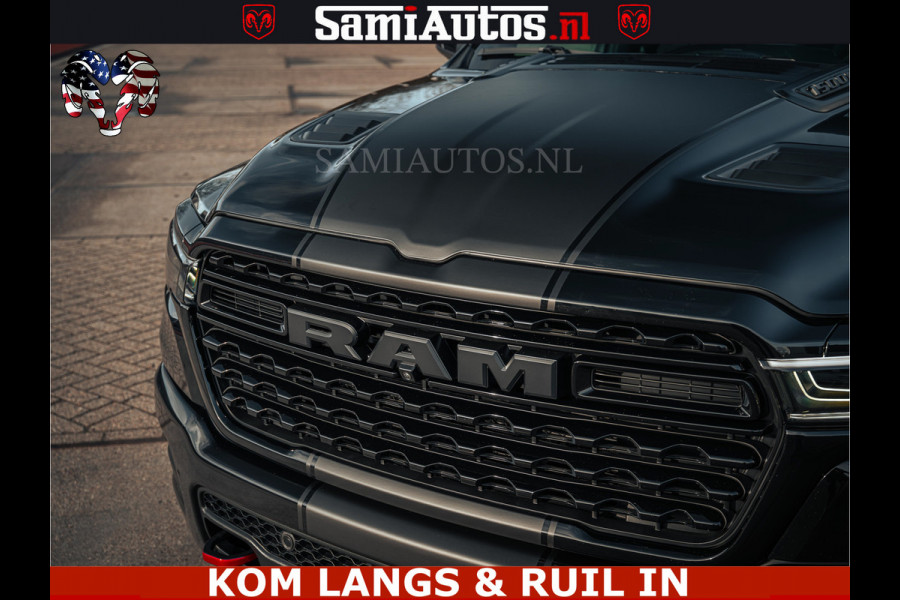 Dodge Ram Limited Night H.O 540HP 706Nm | Massage + Full Option | De Meest Luxe en Volle Pick-Up in zijn Klasse | Comfortabele Dubbele Cabine met Royale 5 Zitplaatsen | BPM vrij | Nu Leverbaar uit Voorraad | Voorraad Nr 2328 -  5157 | De specialist in Amerikaanse pick‑ups in Nederland en Europa.