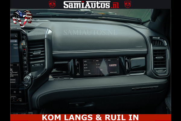 Dodge Ram Limited Night H.O 540HP 706Nm | Massage + Full Option | De Meest Luxe en Volle Pick-Up in zijn Klasse | Comfortabele Dubbele Cabine met Royale 5 Zitplaatsen | BPM vrij | Nu Leverbaar uit Voorraad | Voorraad Nr 2328 -  5157 | De specialist in Amerikaanse pick‑ups in Nederland en Europa.