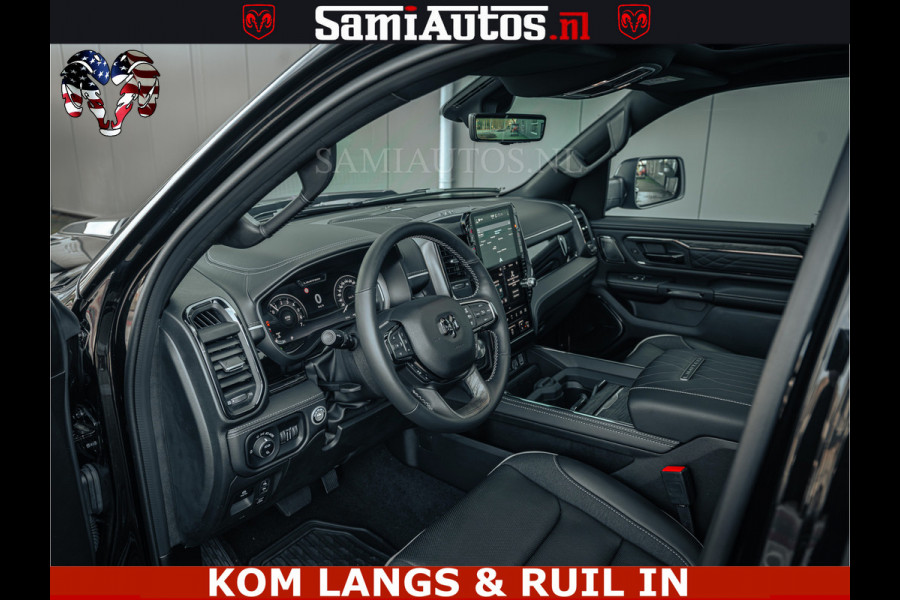 Dodge Ram Limited Night H.O 540HP 706Nm | Massage + Full Option | De Meest Luxe en Volle Pick-Up in zijn Klasse | Comfortabele Dubbele Cabine met Royale 5 Zitplaatsen | BPM vrij | Nu Leverbaar uit Voorraad | Voorraad Nr 2328 -  5157 | De specialist in Amerikaanse pick‑ups in Nederland en Europa.