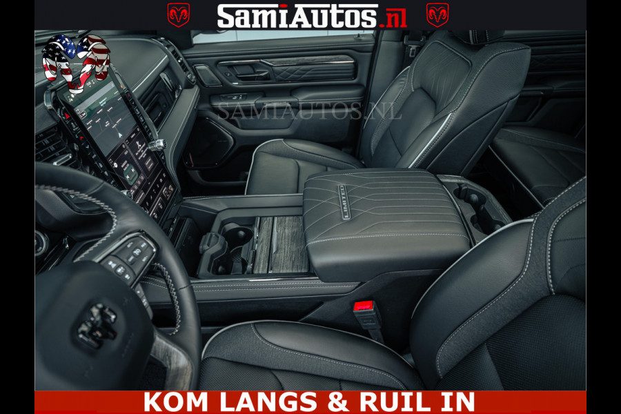 Dodge Ram Limited Night H.O 540HP 706Nm | Massage + Full Option | De Meest Luxe en Volle Pick-Up in zijn Klasse | Comfortabele Dubbele Cabine met Royale 5 Zitplaatsen | BPM vrij | Nu Leverbaar uit Voorraad | Voorraad Nr 2328 -  5157 | De specialist in Amerikaanse pick‑ups in Nederland en Europa.