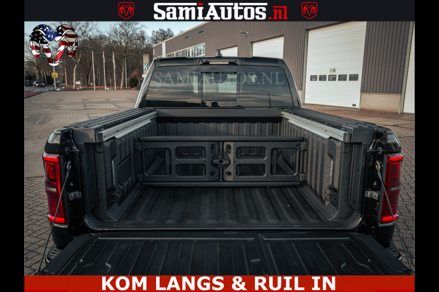 Dodge Ram Limited Night H.O 540HP 706Nm | Massage + Full Option | De Meest Luxe en Volle Pick-Up in zijn Klasse | Comfortabele Dubbele Cabine met Royale 5 Zitplaatsen | BPM vrij | Nu Leverbaar uit Voorraad | Voorraad Nr 2328 -  5157 | De specialist in Amerikaanse pick‑ups in Nederland en Europa.