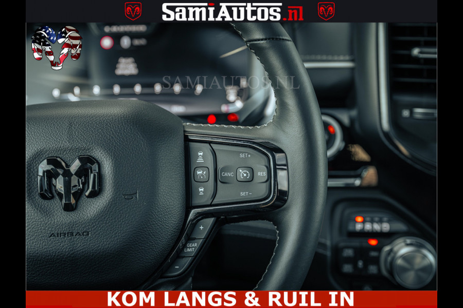 Dodge Ram Limited Night H.O 540HP 706Nm | Massage + Full Option | De Meest Luxe en Volle Pick-Up in zijn Klasse | Comfortabele Dubbele Cabine met Royale 5 Zitplaatsen | BPM vrij | Nu Leverbaar uit Voorraad | Voorraad Nr 2328 -  5157 | De specialist in Amerikaanse pick‑ups in Nederland en Europa.