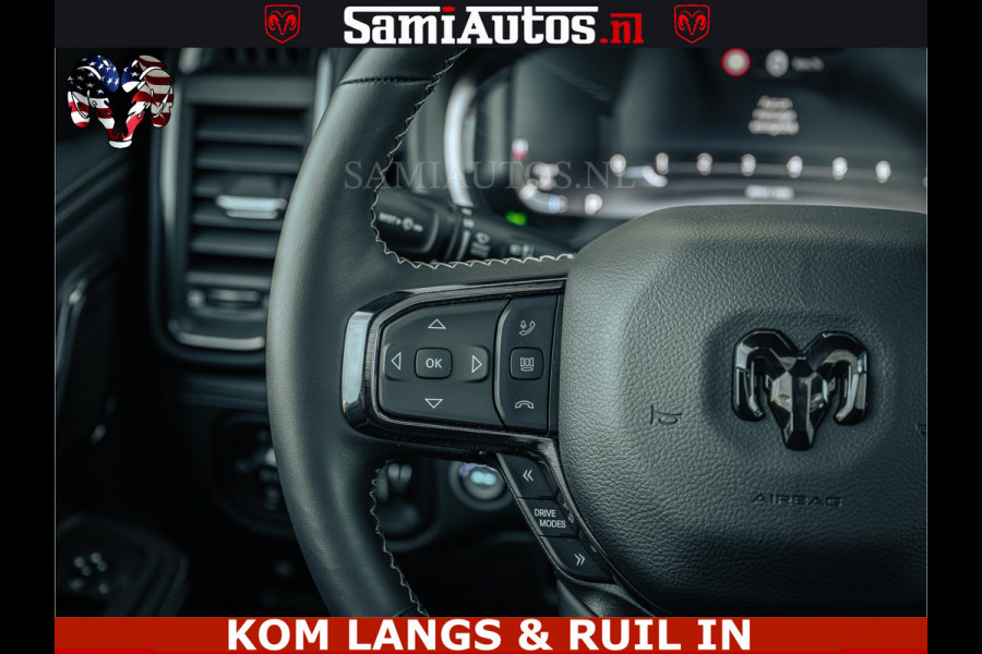Dodge Ram Limited Night H.O 540HP 706Nm | Massage + Full Option | De Meest Luxe en Volle Pick-Up in zijn Klasse | Comfortabele Dubbele Cabine met Royale 5 Zitplaatsen | BPM vrij | Nu Leverbaar uit Voorraad | Voorraad Nr 2328 -  5157 | De specialist in Amerikaanse pick‑ups in Nederland en Europa.