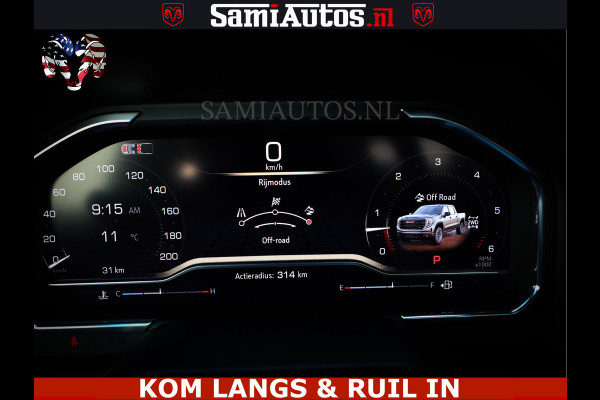 GMC Sierra AT4 6.2 V8 4X4 | VIRTUAL COCKPIT | LPG | HUD | BOM VOL | DC | RAM DEALER NEDERLAND | Dubbele Cabine met Royale 5 Zitplaatsen | BPM vrij | Nu Leverbaar uit Voorraad | Voorraad Nr 261530 | | De specialist in Amerikaanse pick‑ups in Nederland en Europa.