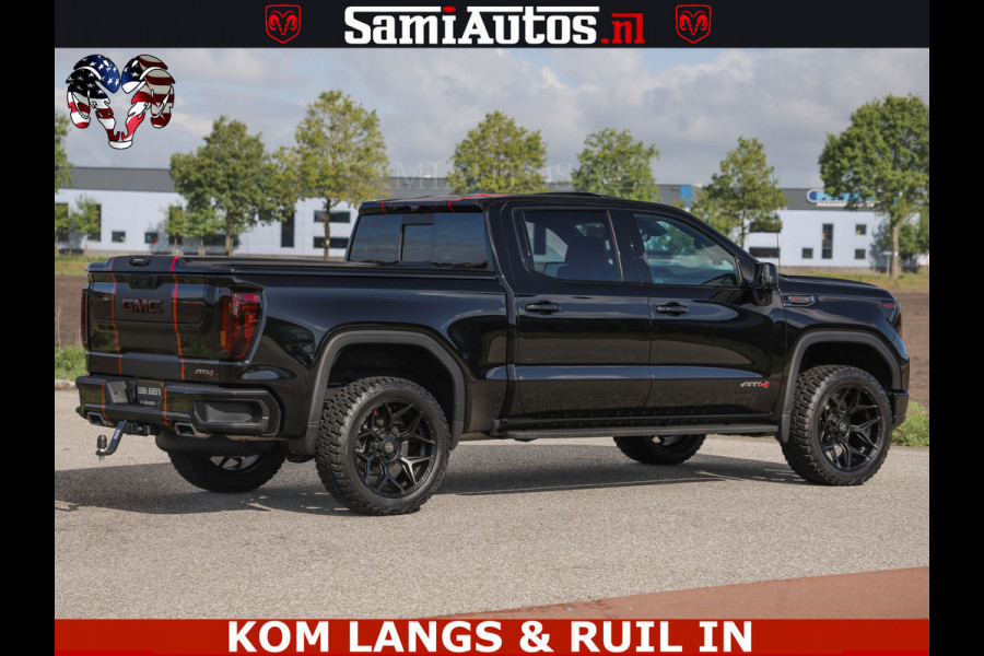 GMC Sierra AT4 6.2 V8 4X4 | VIRTUAL COCKPIT | LPG | HUD | BOM VOL | DC | RAM DEALER NEDERLAND | Dubbele Cabine met Royale 5 Zitplaatsen | BPM vrij | Nu Leverbaar uit Voorraad | Voorraad Nr 261530 | | De specialist in Amerikaanse pick‑ups in Nederland en Europa.