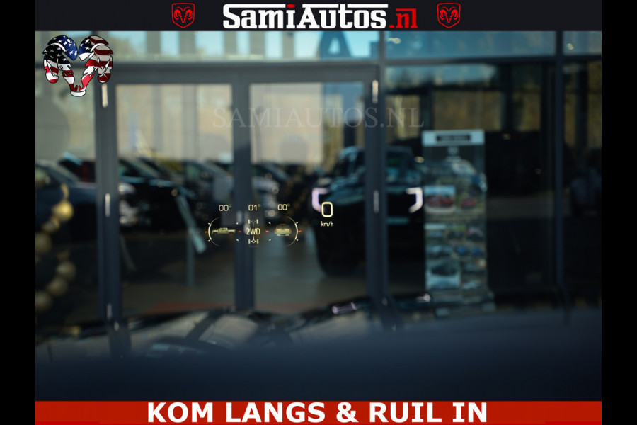 GMC Sierra AT4 6.2 V8 4X4 | VIRTUAL COCKPIT | LPG | HUD | BOM VOL | DC | RAM DEALER NEDERLAND | Dubbele Cabine met Royale 5 Zitplaatsen | BPM vrij | Nu Leverbaar uit Voorraad | Voorraad Nr 261530 | | De specialist in Amerikaanse pick‑ups in Nederland en Europa.