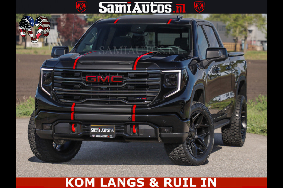 GMC Sierra AT4 6.2 V8 4X4 | VIRTUAL COCKPIT | LPG | HUD | BOM VOL | DC | RAM DEALER NEDERLAND | Dubbele Cabine met Royale 5 Zitplaatsen | BPM vrij | Nu Leverbaar uit Voorraad | Voorraad Nr 261530 | | De specialist in Amerikaanse pick‑ups in Nederland en Europa.