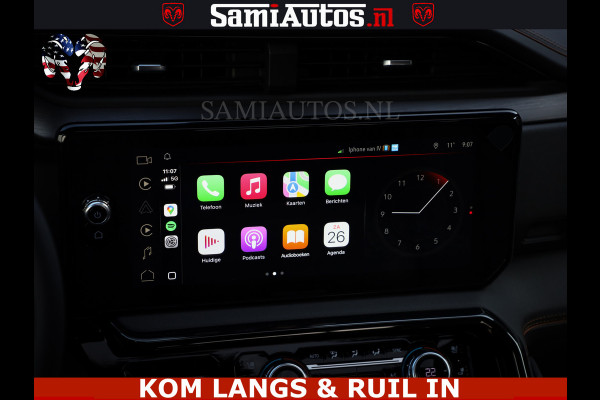 GMC Sierra AT4 6.2 V8 4X4 | VIRTUAL COCKPIT | LPG | HUD | BOM VOL | DC | RAM DEALER NEDERLAND | Dubbele Cabine met Royale 5 Zitplaatsen | BPM vrij | Nu Leverbaar uit Voorraad | Voorraad Nr 261530 | | De specialist in Amerikaanse pick‑ups in Nederland en Europa.