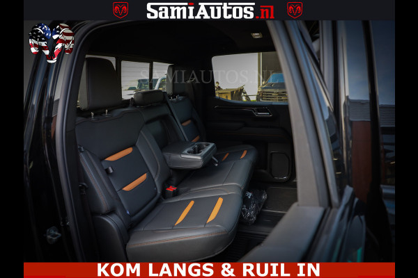 GMC Sierra AT4 6.2 V8 4X4 | VIRTUAL COCKPIT | LPG | HUD | BOM VOL | DC | RAM DEALER NEDERLAND | Dubbele Cabine met Royale 5 Zitplaatsen | BPM vrij | Nu Leverbaar uit Voorraad | Voorraad Nr 261530 | | De specialist in Amerikaanse pick‑ups in Nederland en Europa.