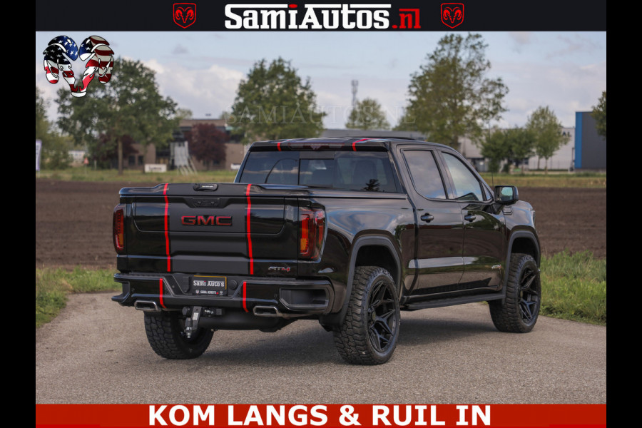 GMC Sierra AT4 6.2 V8 4X4 | VIRTUAL COCKPIT | LPG | HUD | BOM VOL | DC | RAM DEALER NEDERLAND | Dubbele Cabine met Royale 5 Zitplaatsen | BPM vrij | Nu Leverbaar uit Voorraad | Voorraad Nr 261530 | | De specialist in Amerikaanse pick‑ups in Nederland en Europa.
