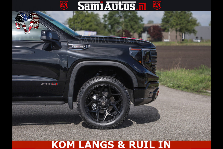 GMC Sierra AT4 6.2 V8 4X4 | VIRTUAL COCKPIT | LPG | HUD | BOM VOL | DC | RAM DEALER NEDERLAND | Dubbele Cabine met Royale 5 Zitplaatsen | BPM vrij | Nu Leverbaar uit Voorraad | Voorraad Nr 261530 | | De specialist in Amerikaanse pick‑ups in Nederland en Europa.