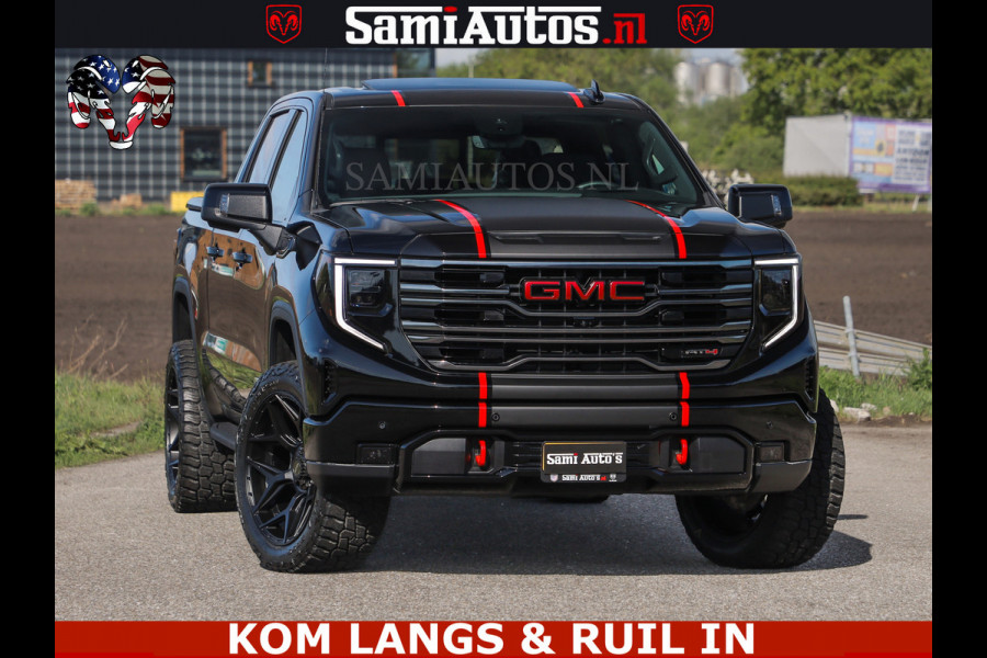GMC Sierra AT4 6.2 V8 4X4 | VIRTUAL COCKPIT | LPG | HUD | BOM VOL | DC | RAM DEALER NEDERLAND | Dubbele Cabine met Royale 5 Zitplaatsen | BPM vrij | Nu Leverbaar uit Voorraad | Voorraad Nr 261530 | | De specialist in Amerikaanse pick‑ups in Nederland en Europa.