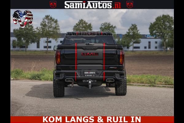 GMC Sierra AT4 6.2 V8 4X4 | VIRTUAL COCKPIT | LPG | HUD | BOM VOL | DC | RAM DEALER NEDERLAND | Dubbele Cabine met Royale 5 Zitplaatsen | BPM vrij | Nu Leverbaar uit Voorraad | Voorraad Nr 261530 | | De specialist in Amerikaanse pick‑ups in Nederland en Europa.