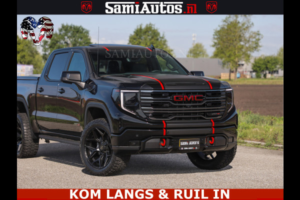GMC Sierra AT4 6.2 V8 4X4 | VIRTUAL COCKPIT | LPG | HUD | BOM VOL | DC | RAM DEALER NEDERLAND | Dubbele Cabine met Royale 5 Zitplaatsen | BPM vrij | Nu Leverbaar uit Voorraad | Voorraad Nr 261530 | | De specialist in Amerikaanse pick‑ups in Nederland en Europa.