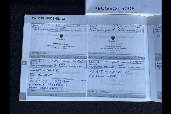 Peugeot 5008 1.2 PureTech Blue Lease GT-Line 7p 2e Eigenaar|Navi|Camera|Cruise|Trekhaak|Carplay|i-Cockpit|PDC V+A|D-riem vv in 2024|APK tot 04-2027