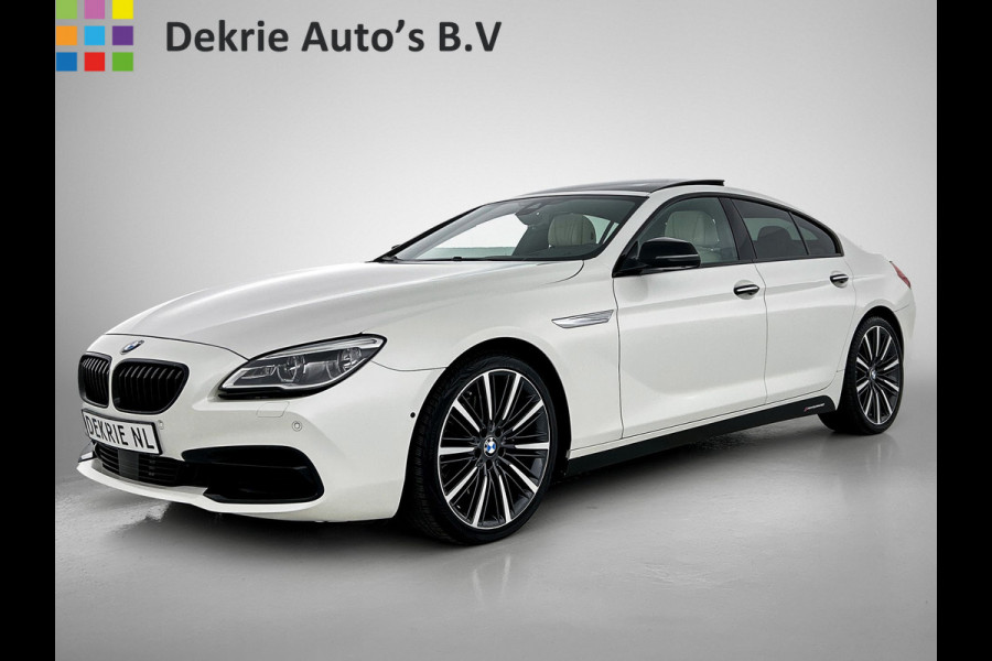 BMW 6 Serie Gran Coupé 313PK 640D Xdrive Frozen Brilliant White Euro6 High Executive Performance / Airco-ecc / Navi / schuif-Panorama dak / Leder / Camera / Apk nieuw