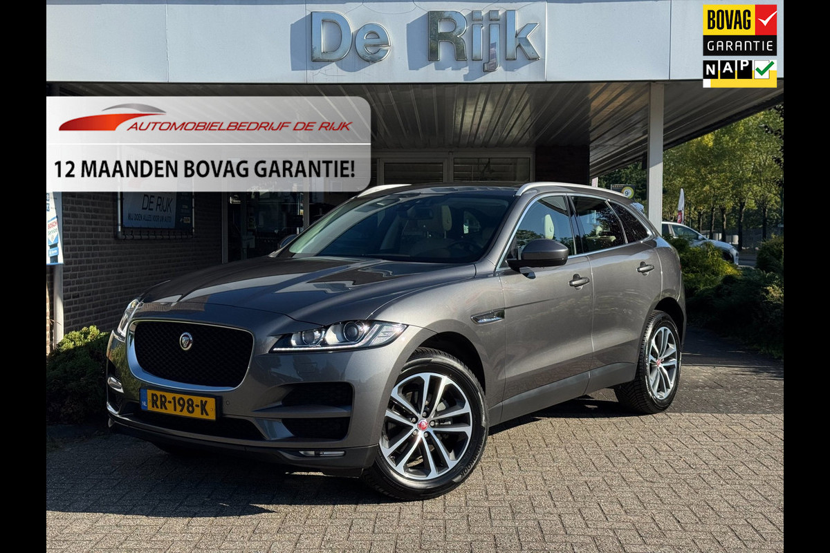 Jaguar F-Pace 2.0 Portfolio AWD 25t | Pano, Leder, Navi, Stoel+Stuurverw., Trekh., Carplay/Android | NAP | Dealeronderhouden |