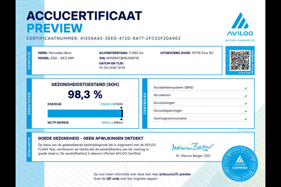 Mercedes-Benz EQA 350 4MATIC Advanced 67 kWh | Tot € 4.000 klantvoordeel* | SOH 98,3 % | Parkeerpakket | Rij-assistentiepakket