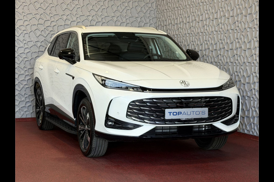 MG MG HS PHEV 1.5 TGDI LUXURY PHEV PLUG-IN HYBRIDE | LEER | 272PK NIEUWE AUTO | >1.000 KM TOTAAL BEREIK | 360° CAMERA | ELEKTRISCHE ACHTERKLEP